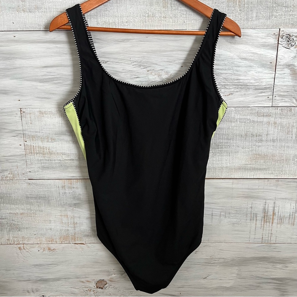 Miraclesuit Black/Yellow One Piece Swimsuit